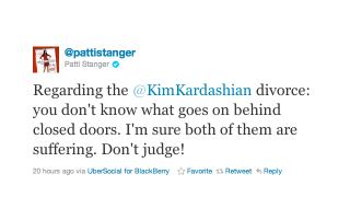 Illustration for article titled Twitter, Where Every Celebrity Can Rant About The Kardashian Divorce